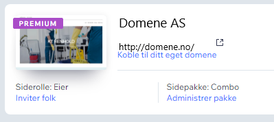 Koble til domene
