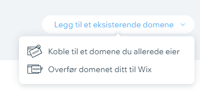 Koble eksisterende domene